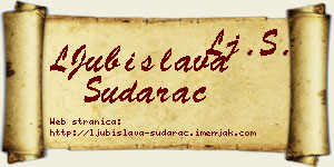 LJubislava Sudarac vizit kartica